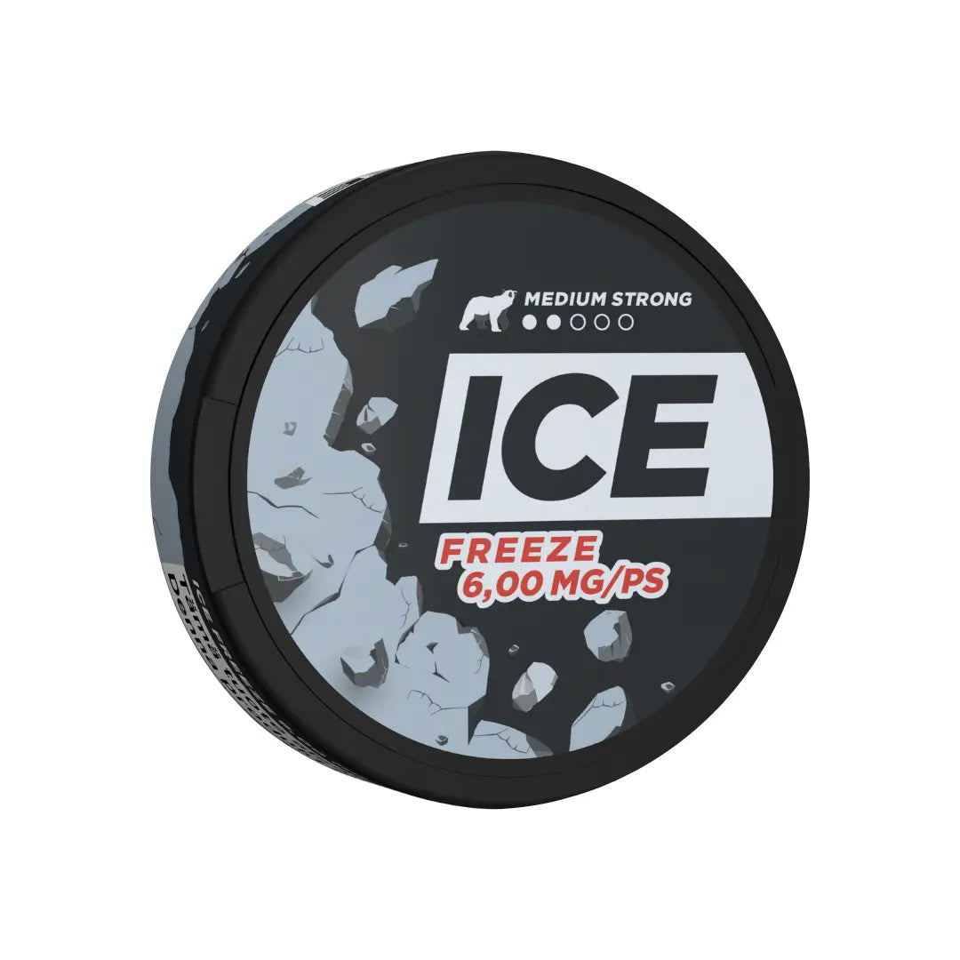 Ice Freeze 6mg pain relief gel from Europesnus.com, showing the tube with branding and product packaging.
