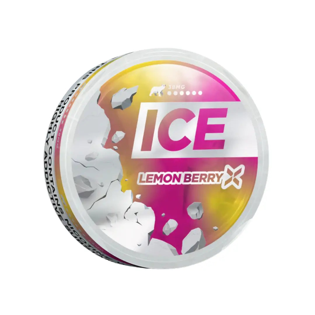 Ice Lemon Berry X flavored ice cube tray from Europesnus.com with lemon and berry-shaped ice cubes in clear silicone mold.