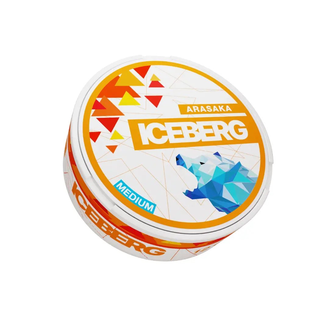 Iceberg Arasaka 20mg capsule from Europesnus.com, close-up image showing the pill and packaging details.