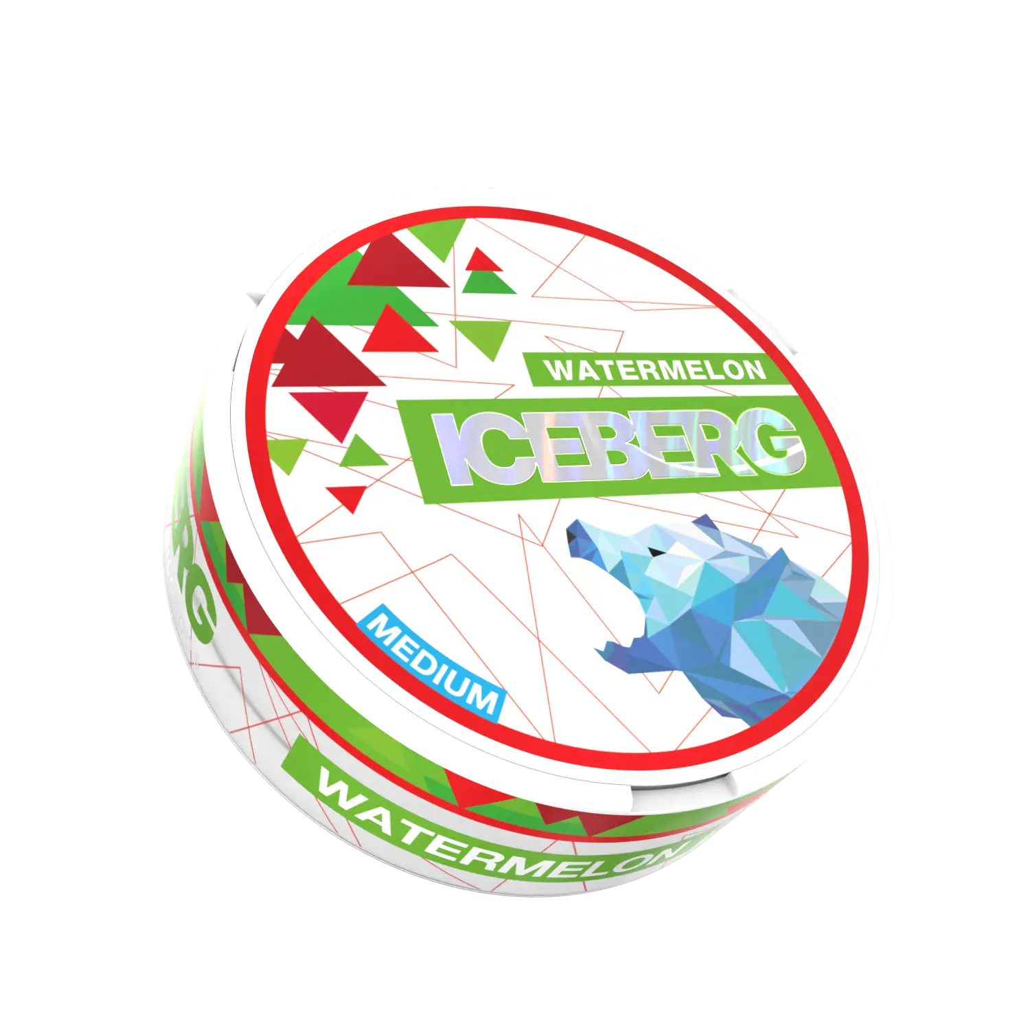 Fresh iceberg watermelon with 6mg nicotine by Europesnus.com, shown as a medium-sized juicy watermelon.