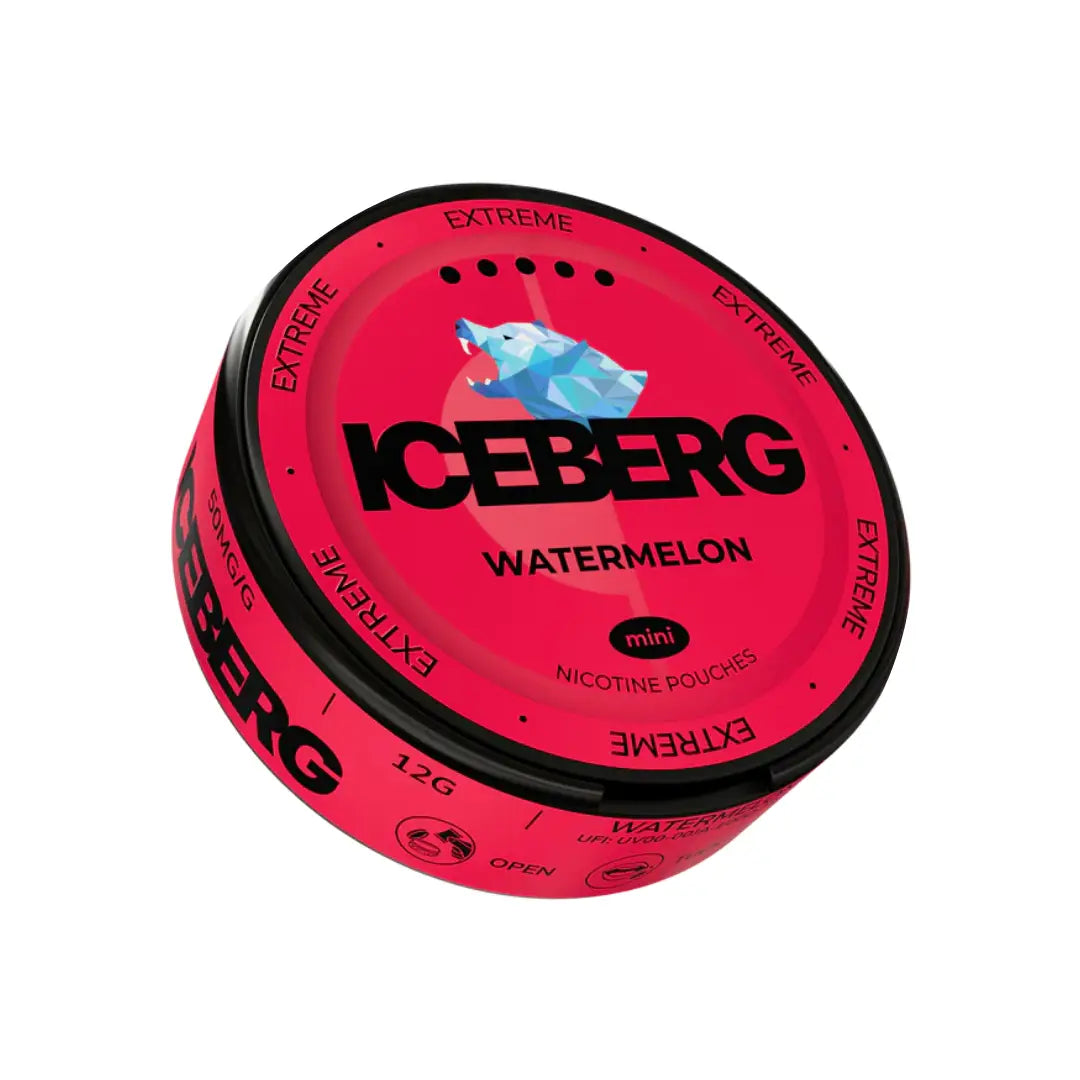 Fresh Iceberg Watermelon Mini from Europesnus.com showing a small, green-skinned watermelon with a vibrant red interior.
