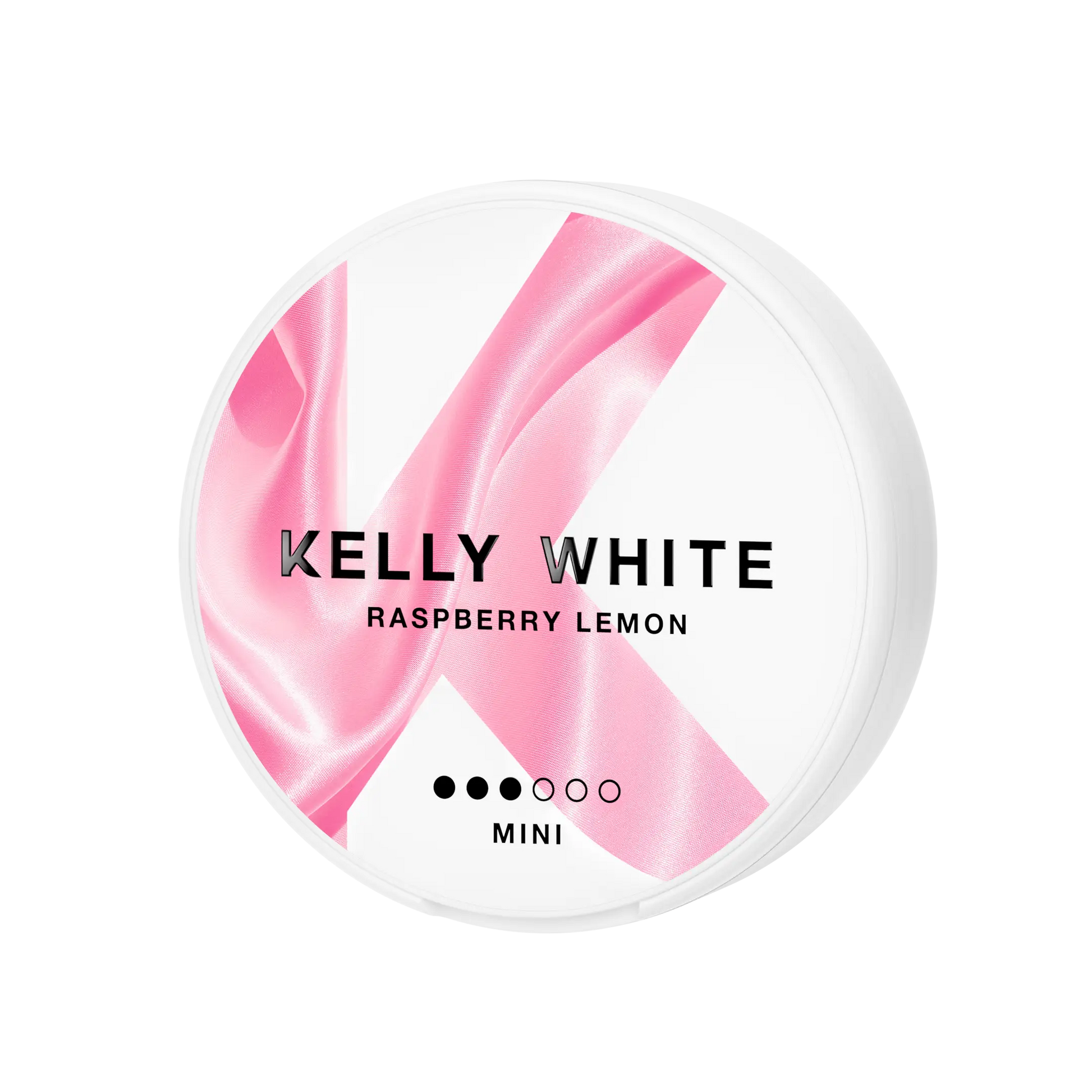 Mini Kelly White Raspberry Lemon from Europesnus.com featuring a bright, colorful container with raspberry and lemon flavor design.