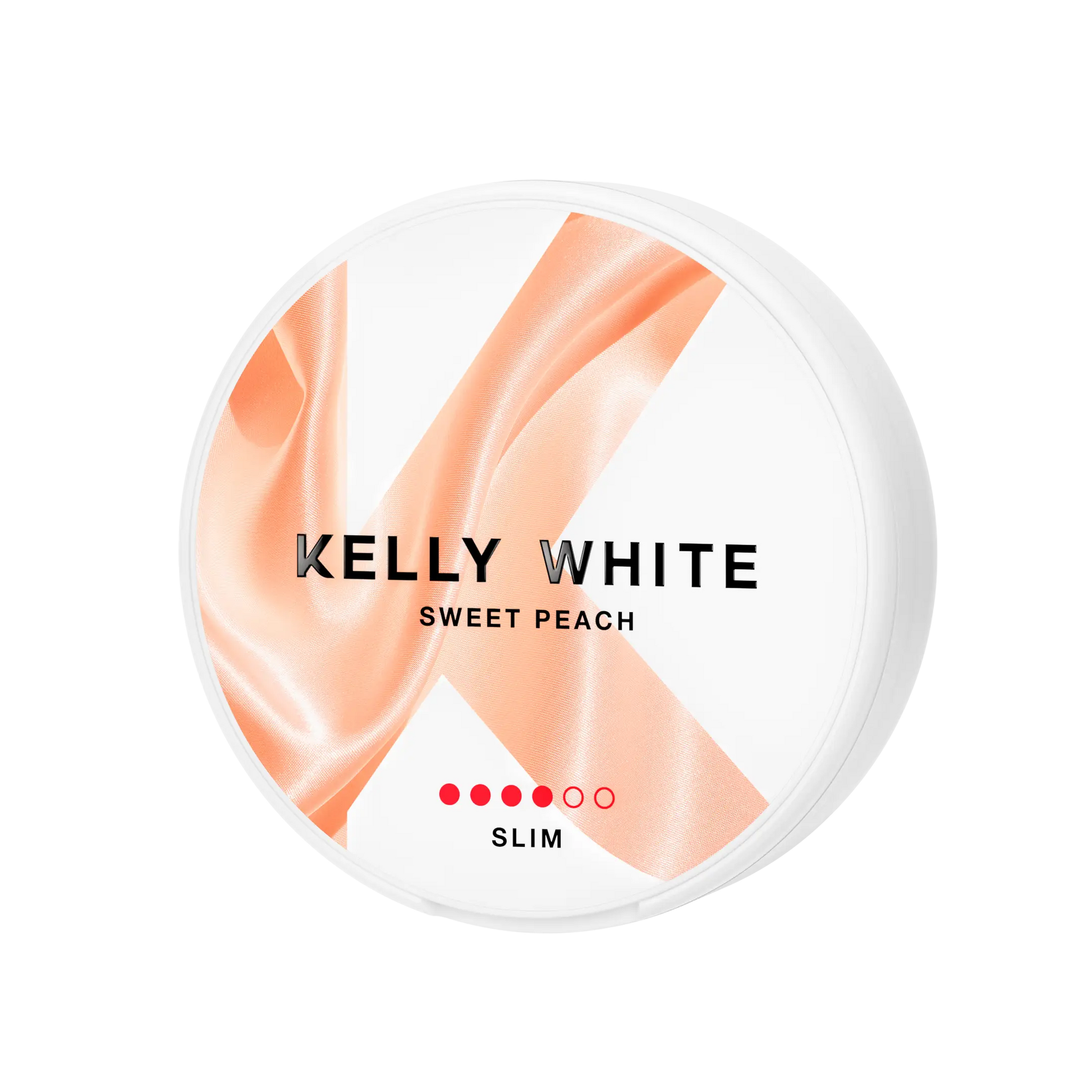 Kelly White Sweet Peach Strong perfume bottle from Europesnus.com with a clear glass design and white cap, displayed against a white background.