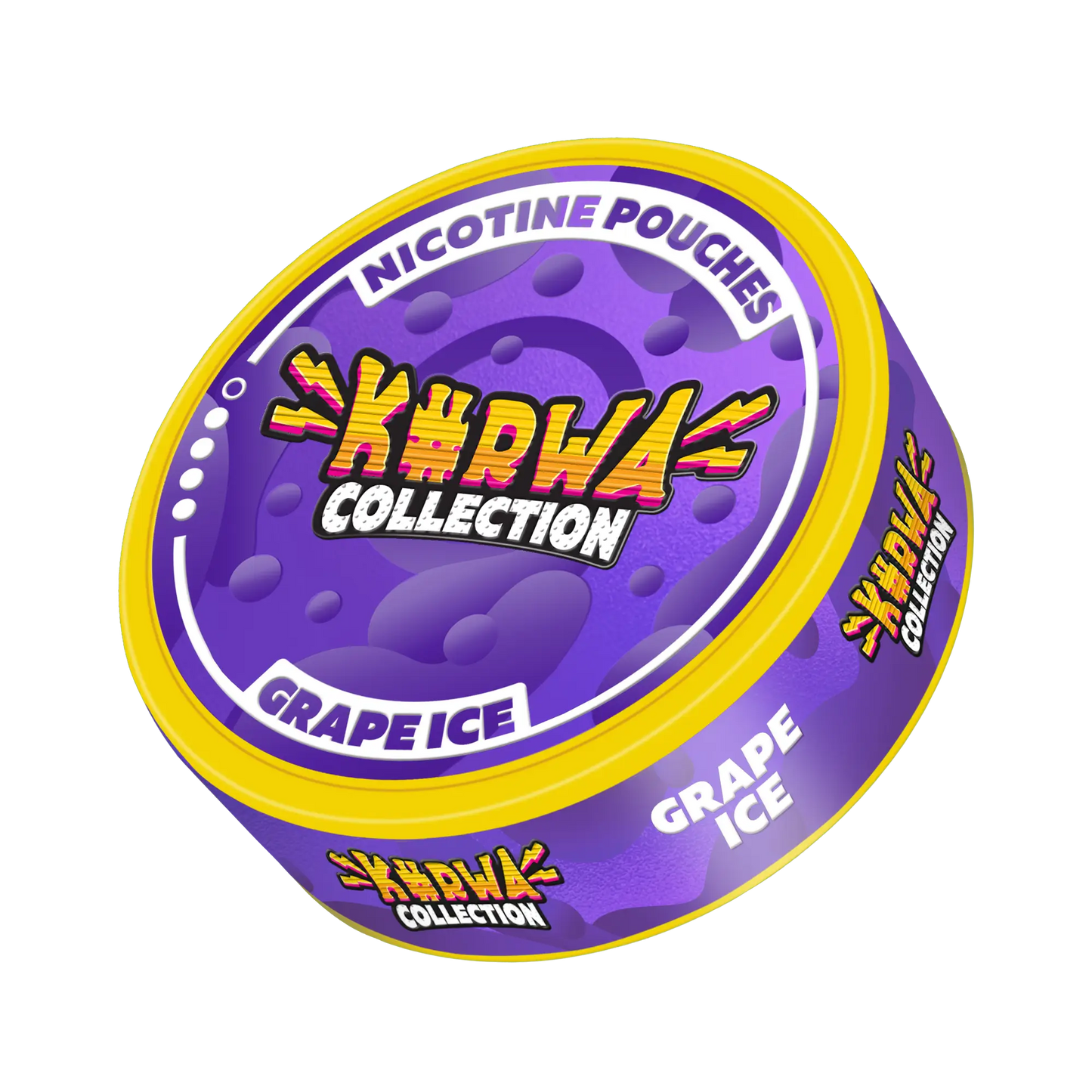 Kurwa Grape Ice snus pouch from Europesnus.com, featuring a grape flavor with icy cooling effects in a sleek pouch design.