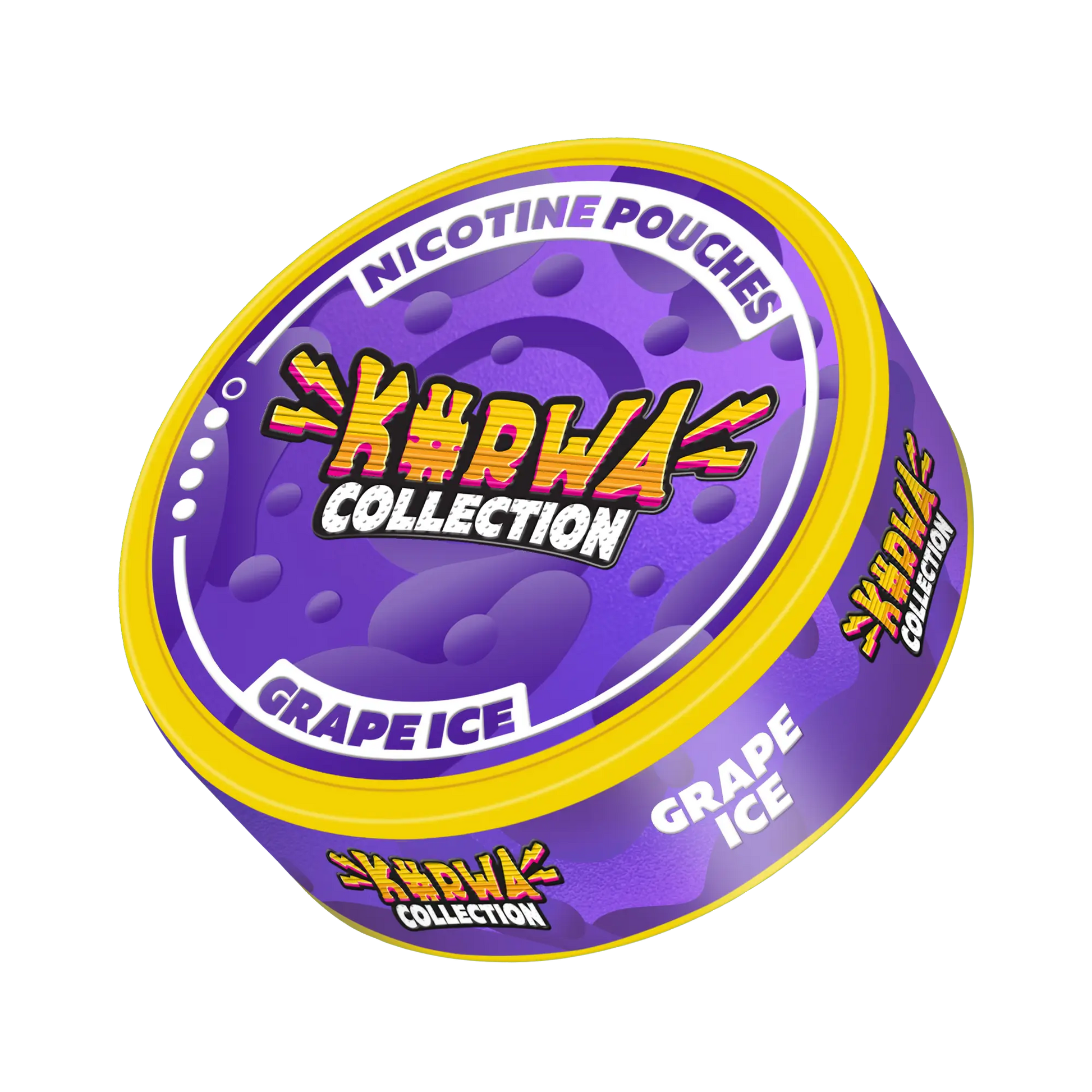 Kurwa Grape Ice snus pouch from Europesnus.com, featuring a grape flavor with icy cooling effects in a sleek pouch design.