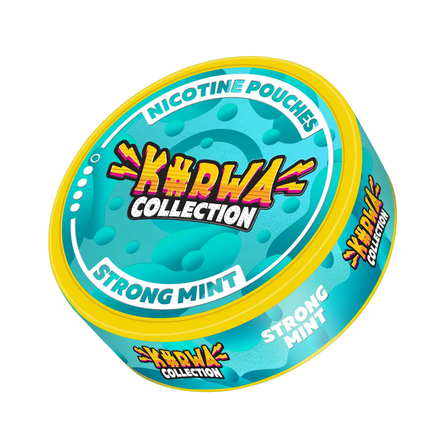 Kurwa Strong Mint snus pouch from Europesnus.com, featuring a sleek mint-flavored design and packaging.