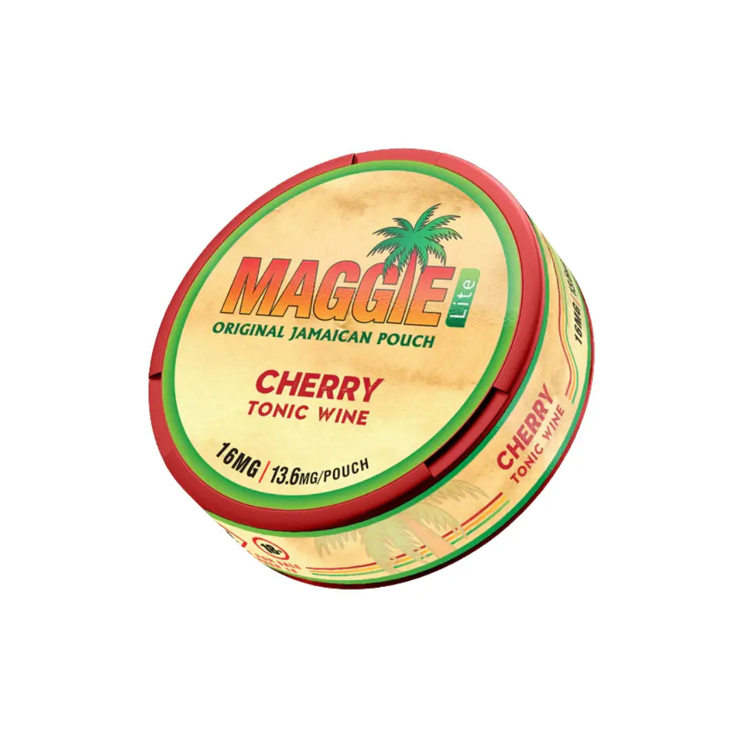 Maggie Cherry & Tonic Wine 16mg bottle with label showing product name and brand, on a plain background.