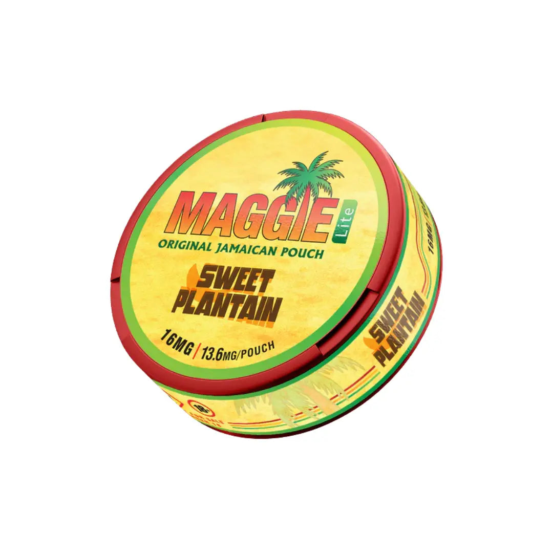 Europesnus Maggie Sweet Plantain 16mg supplement bottle with label showing product details and branding.