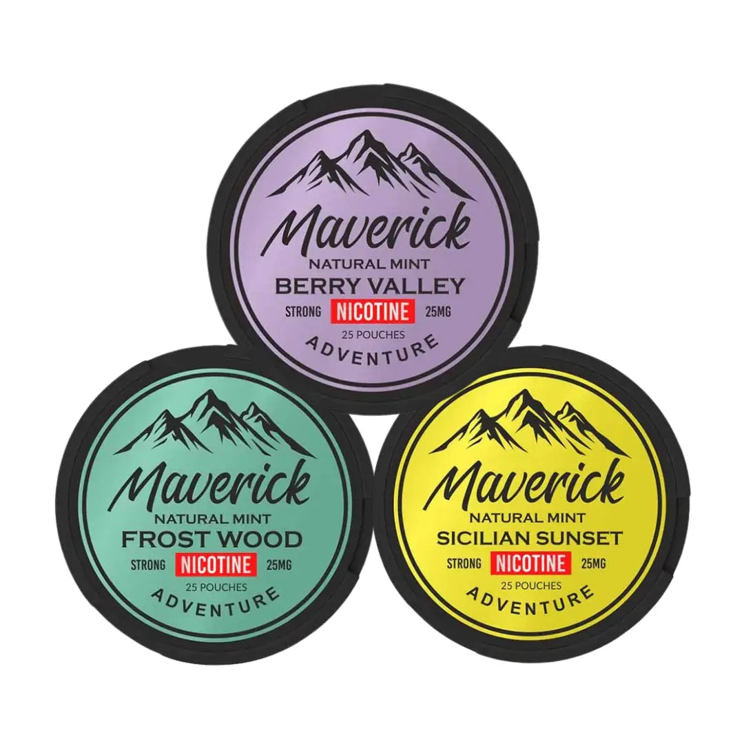 Europesnus.com Maverick Mixpack featuring a variety of colorful smoke and vapor products in sleek packaging.