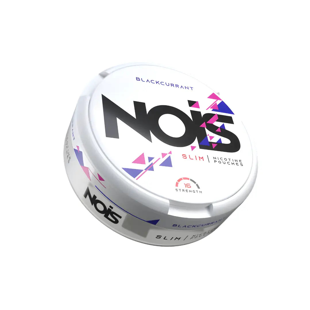 Nois Blackcurrant flavored product by Europesnus.com, featuring fresh blackcurrants and vibrant packaging in the image.