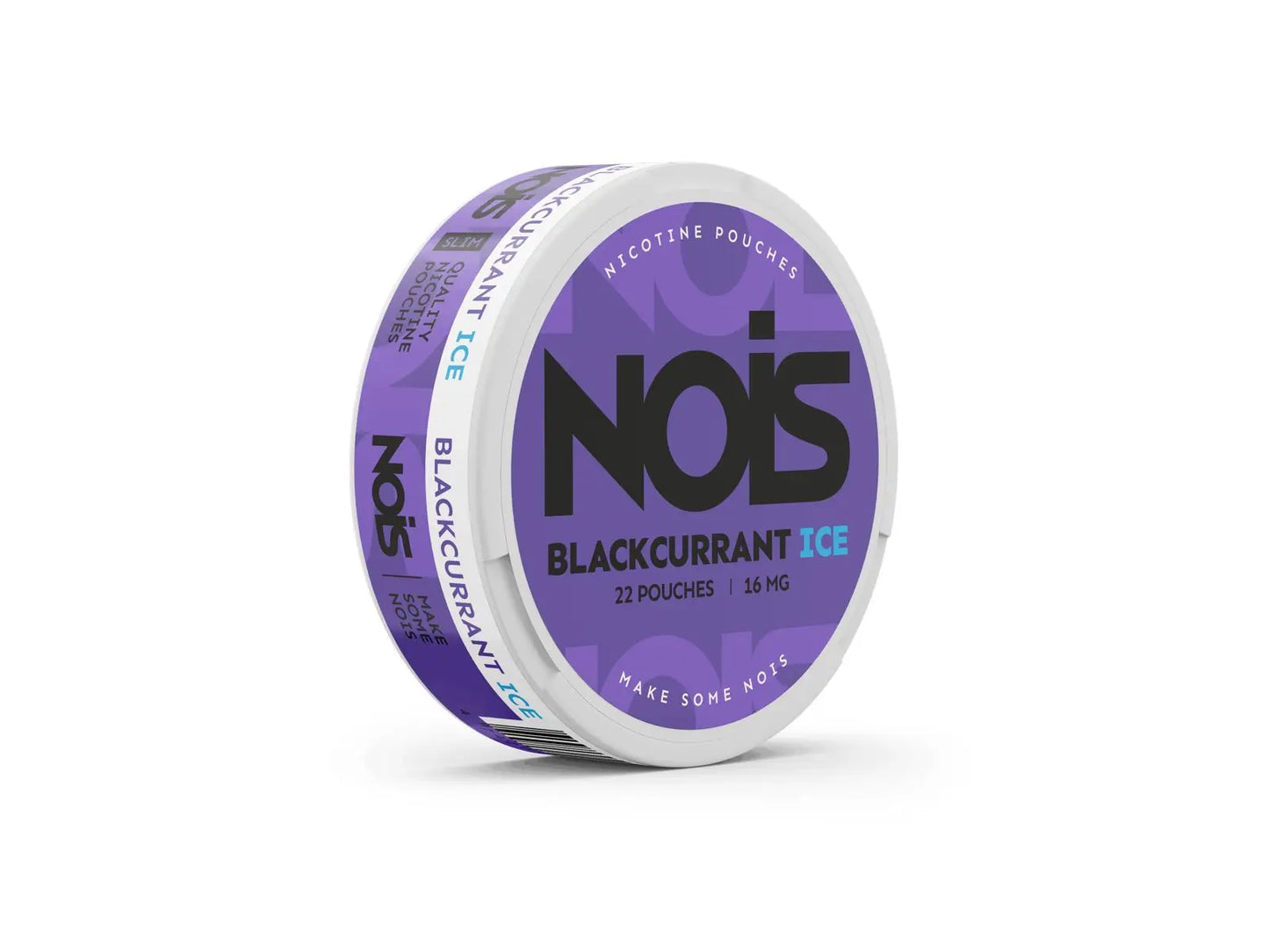 Close-up of a Nois Blackcurrant flavor tea bag from Europesnus.com on a white background.