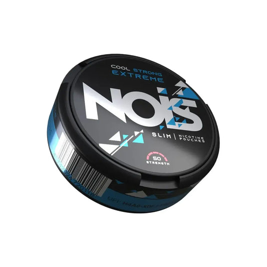 Close-up of the Nois Cool Strong Extreme product from Europesnus.com, showing its sleek packaging and branding.