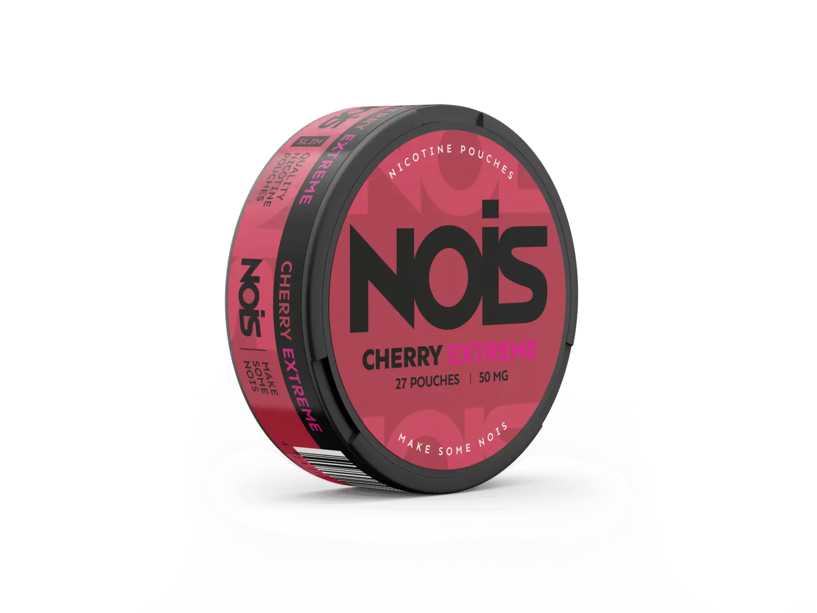 Nois Extreme Cherry gaming earbuds by Europesnus.com with red and black design, in-ear style with microphone and control buttons.