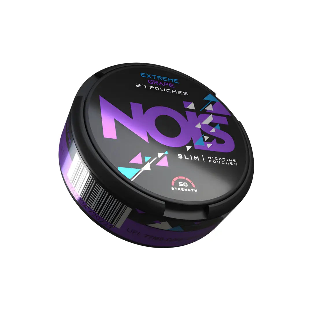 Nois Extreme Grape energy drink can featuring purple grape design and branding from Europesnus.com.