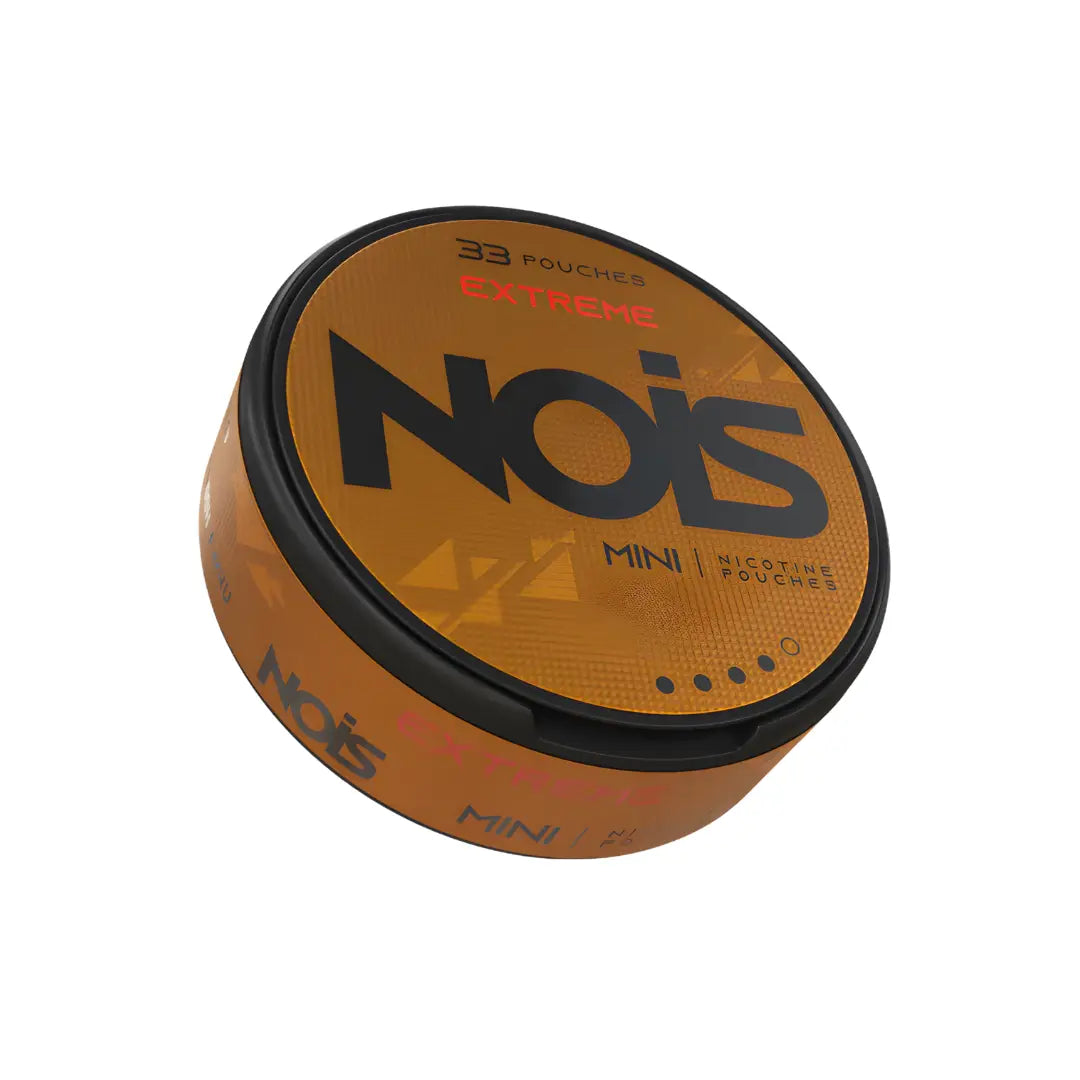 Close-up of the Nois Extreme Mini earphones from Europesnus.com, showing their compact design and in-ear fit.