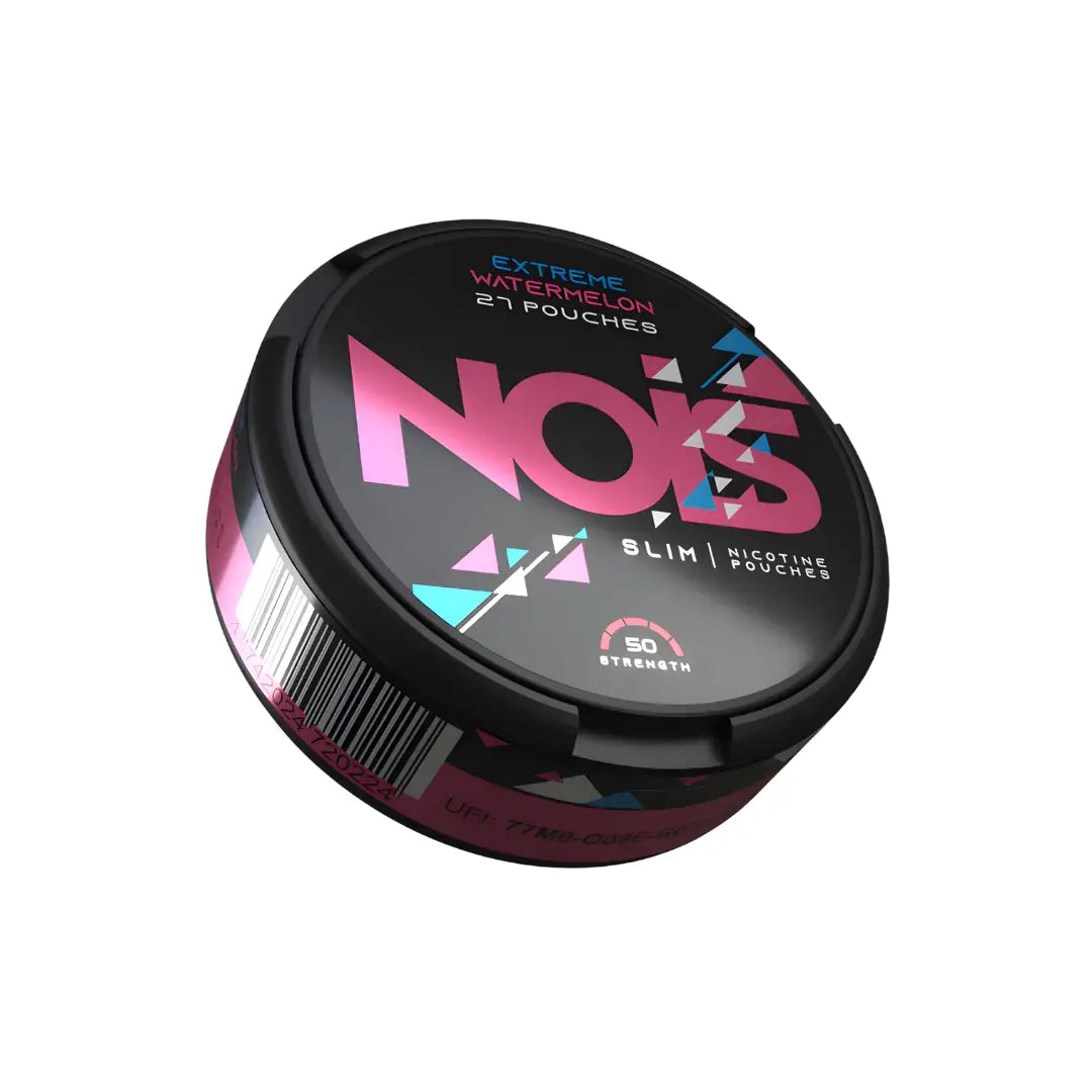 Nois Extreme Watermelon Ice e-liquid bottle with colorful label, showcasing watermelon flavor by Europesnus.com.