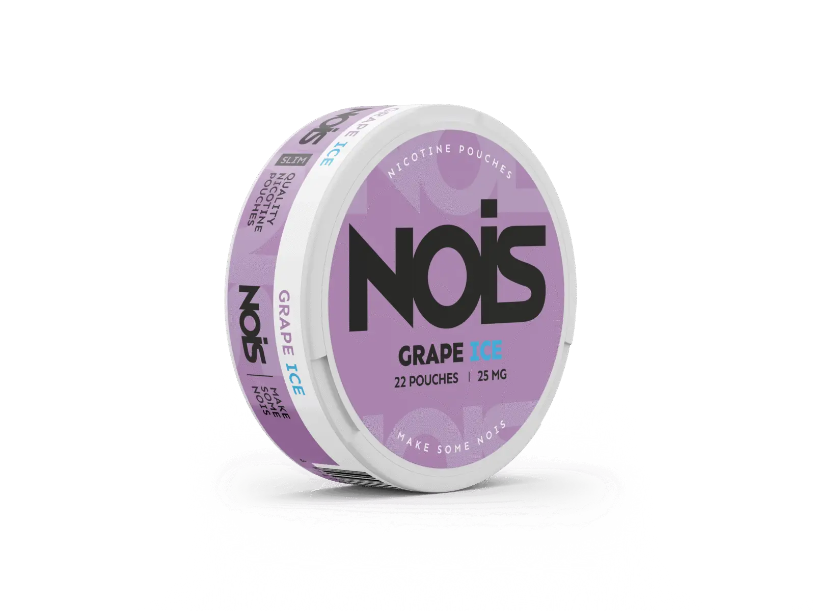 Nois Grape Ice flavored nicotine pouch by Europesnus.com, showing the pouch with purple grape flavor design.