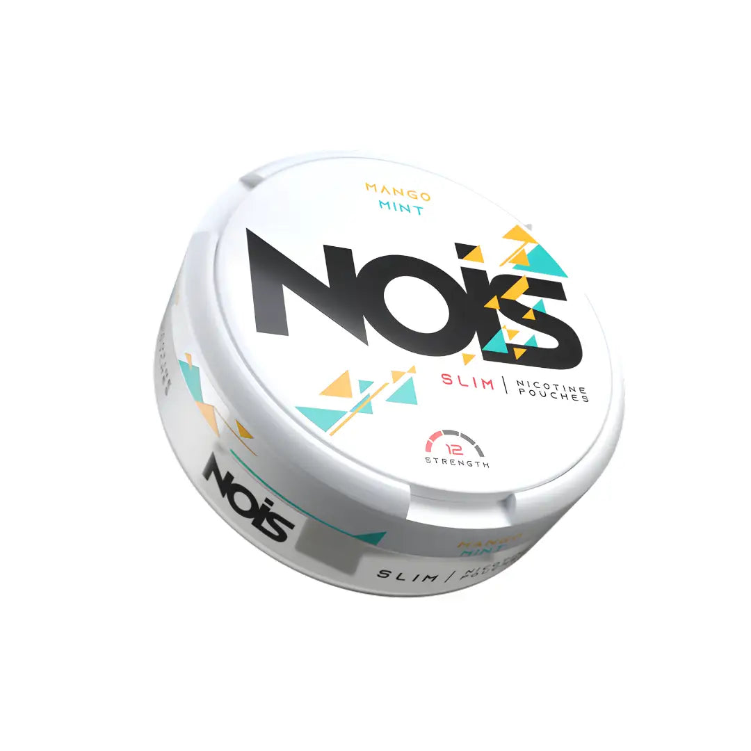 Nois Mango Mint e-liquid bottle with vibrant label, featuring mango and mint flavors, from Europesnus.com.