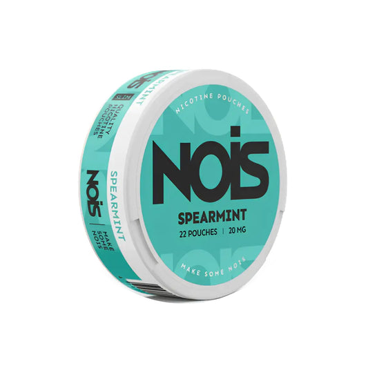 Nois Spearmint herbal supplement bottle from Europesnus.com with a green label and fresh mint graphics.