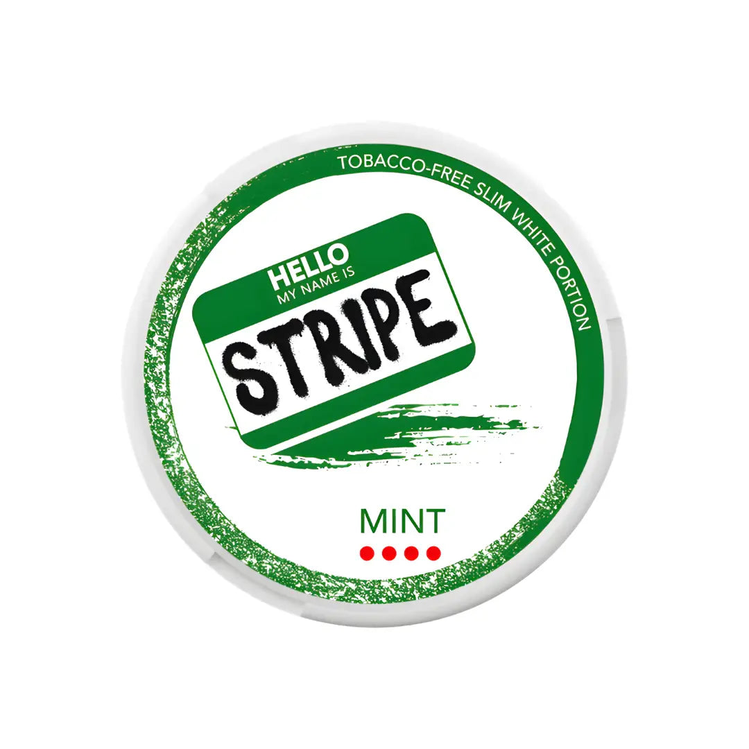 Strict Strong Mint candy from Europesnus.com displayed in a colorful package with fresh mint leaves and vibrant branding.