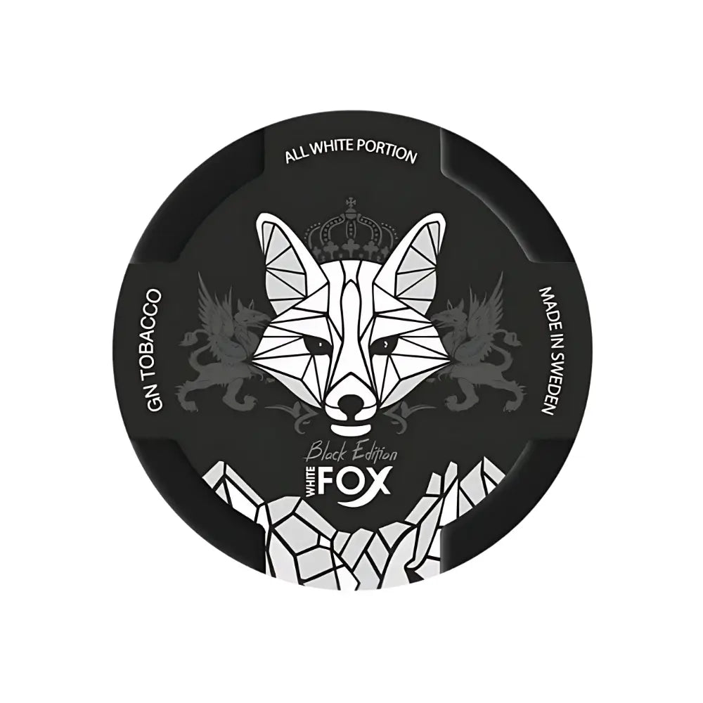 White Fox Black by Europesnus.com, stylish black and white fox-themed illustration on a clean background, perfect for fashion or decor.