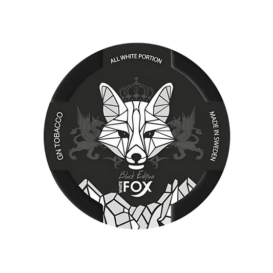 White Fox Black by Europesnus.com, stylish black and white fox-themed illustration on a clean background, perfect for fashion or decor.