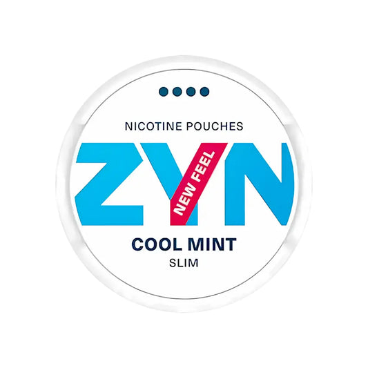 WhiteFox Peppered Mint ZYN Cool Mint Extra Strong nicotine pouch, fresh mint flavor in a sleek white pouch.