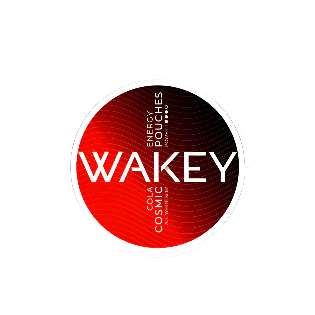 Wakey Cosmic Cola caffeine drink from Europesnus.com, featuring a vibrant label with cosmic-themed design on a sleek bottle.