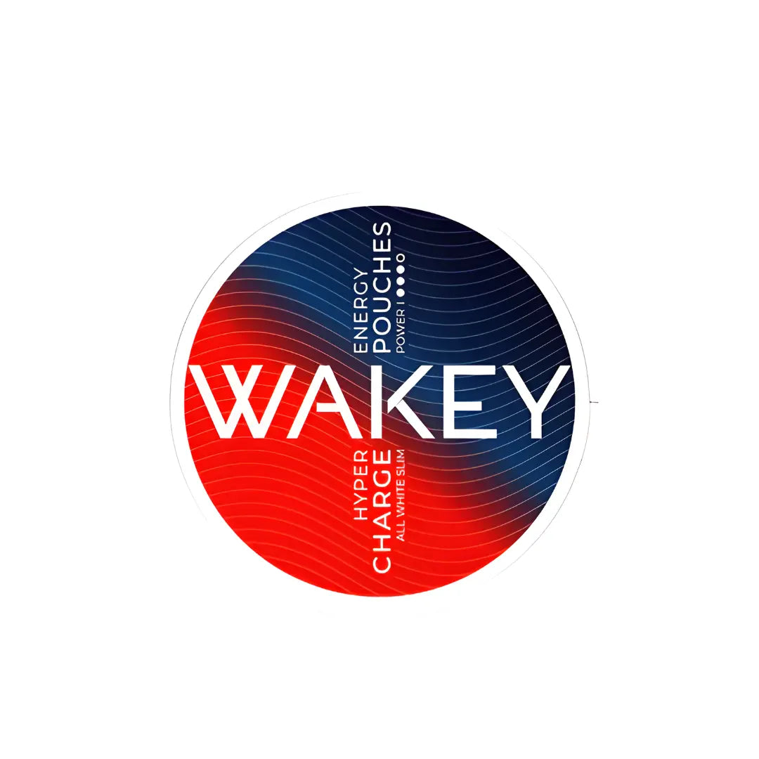 Wakey Hyper Charge caffeine supplement by Europesnus.com, showing the colorful packaging of the energy-boosting product.