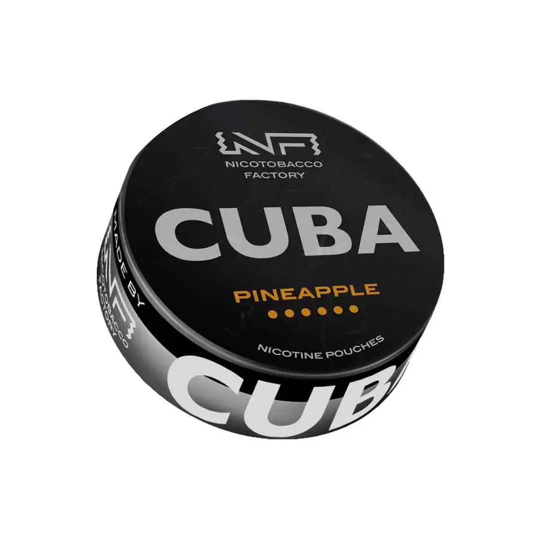 Cuba Black Pineapple Extra Strong Pouches by Killa Snus in an ice-themed pouch design, displayed on a white background.