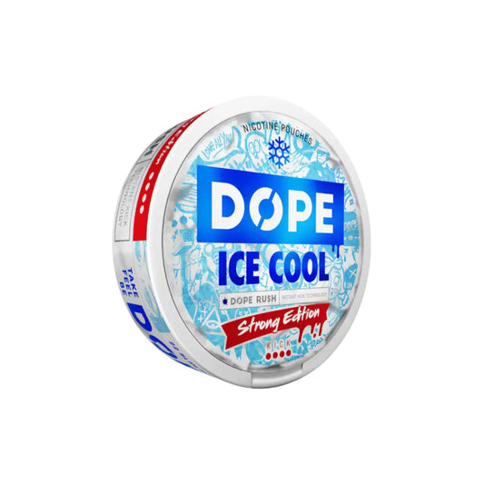 Killasnus Dope Ice Cool nicotine pouches in a sleek package, designed for discreet use and fresh mint flavor.