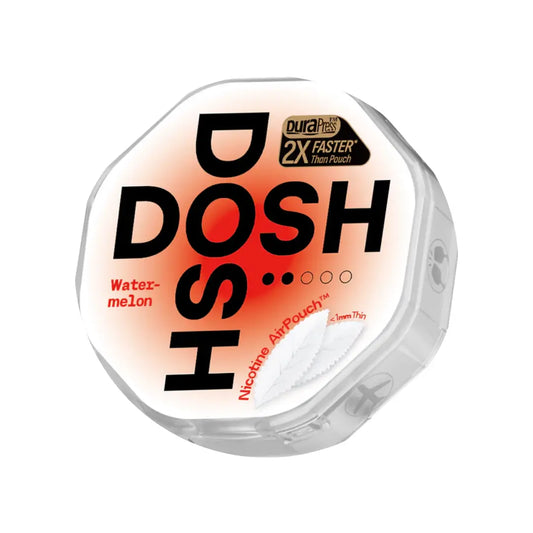 Dosh Watermelon 6mg vape juice bottle from Killasnus.com with watermelon flavor and colorful packaging.
