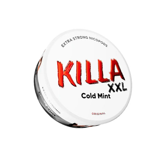 Cooling Killa Cold Mint XXL vape with mint flavor, featuring sleek design and bold branding from Killasnus.com.