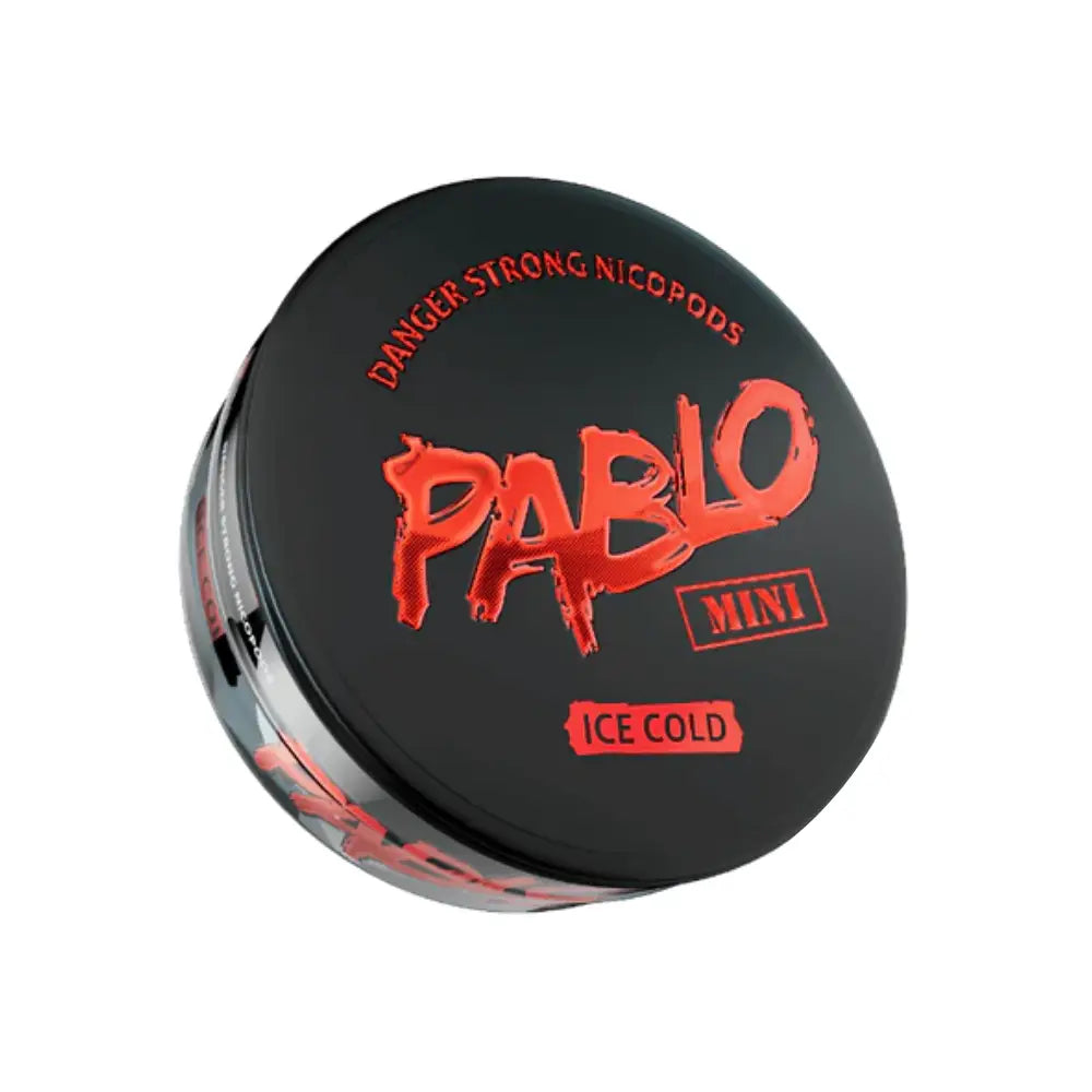 White Fox Peppered Mint Pablo Mini Ice Cold upsell vape cartridge by Killasnus.com featuring white and mint design.