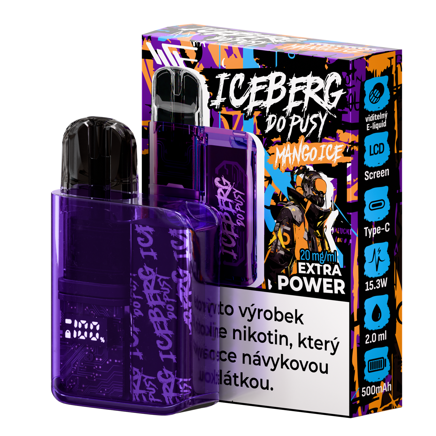 Packaging shot of the Iceberg Do Pusy Kit featuring a purple bottle set with graphic design.