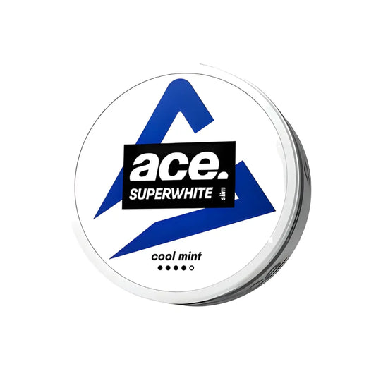 NikoPouches Ace Cool Mint pouch with fresh mint flavor, featuring vibrant packaging and product branding.