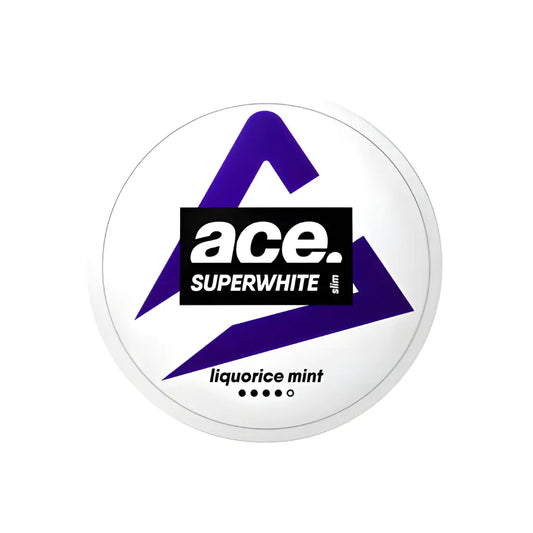 NikoPouches.dk Ace Liquorice in a colorful package, premium confectionery treat with rich licorice flavor.
