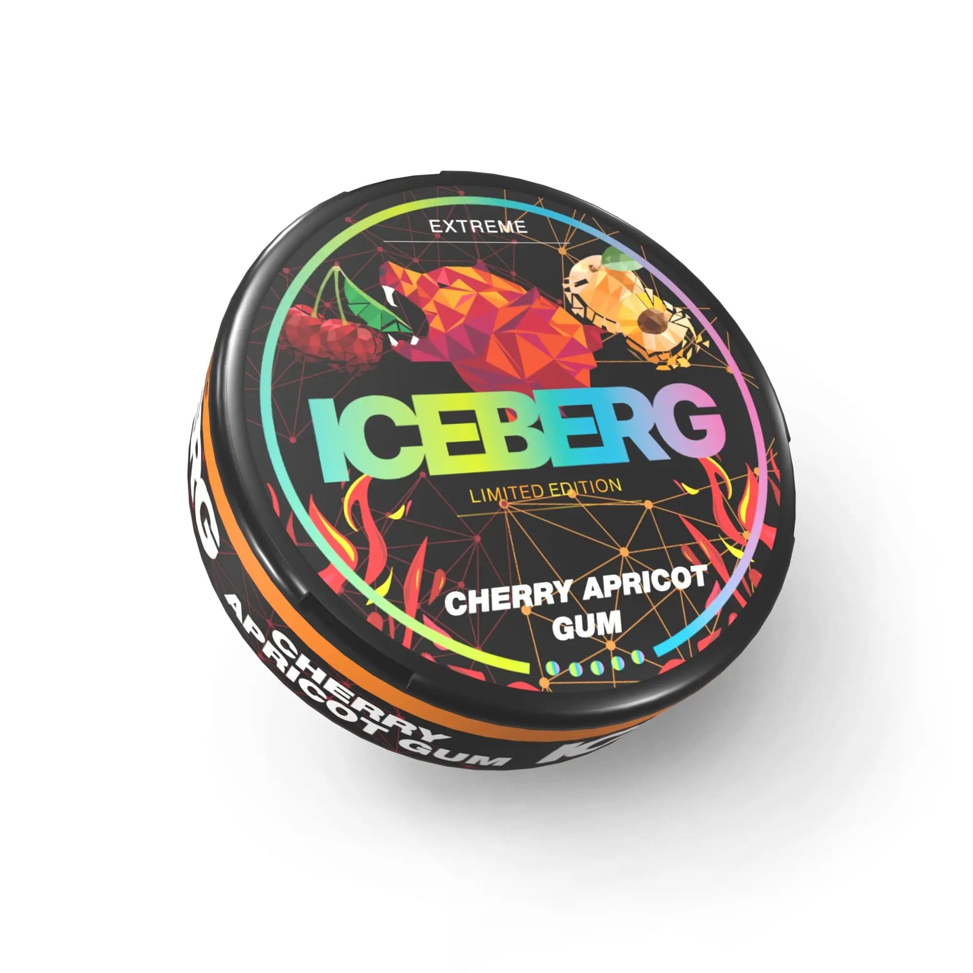 X-strong Cherry Apricot Gum by NikoPouches.dk, featuring vibrant cherry and apricot flavor in a fresh chewing gum package.